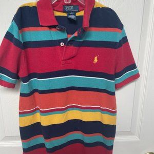 Polo Ralph Lauren Youth Size 8 Red multicolor with Yellow Pony
